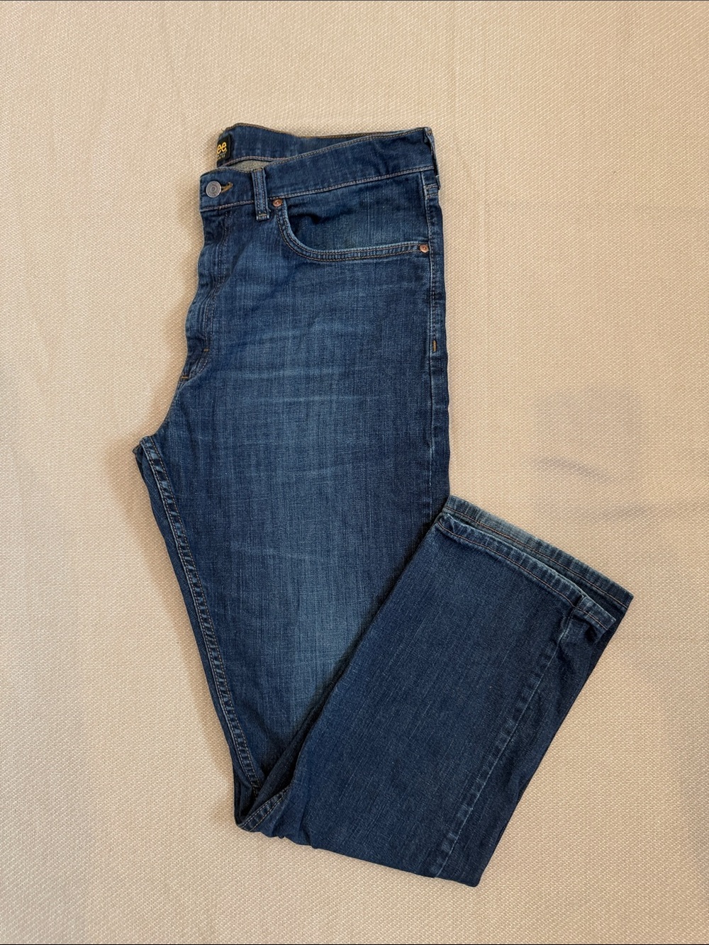 Lee Premium Select Men’s Regular Straight Jeans in Dark Blue 36x32